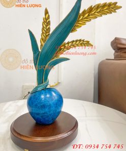 Cây Lúa Bằng Đồng Decor Cao 30cm Để Bàn Trang Trí
