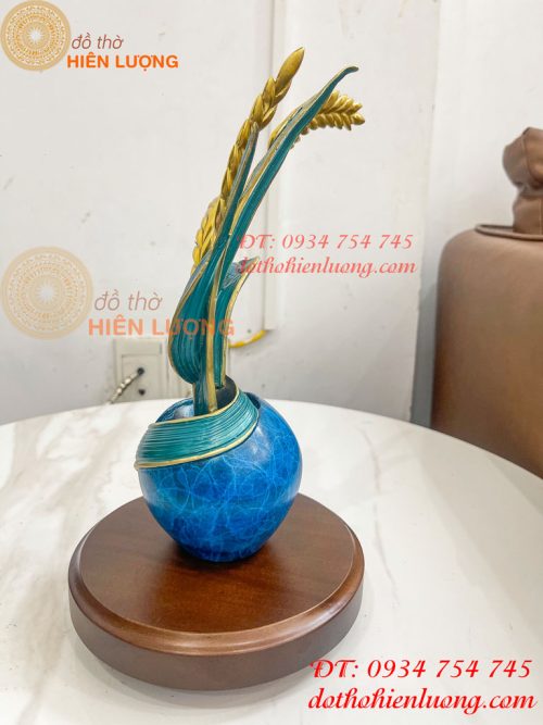 Cây Lúa Bằng Đồng Decor Cao 30cm Để Bàn Trang Trí