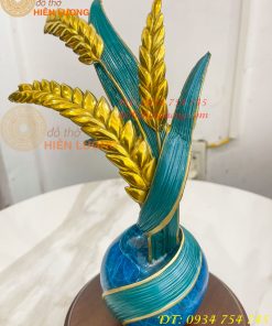 Cây Lúa Bằng Đồng Decor Cao 30cm Để Bàn Trang Trí