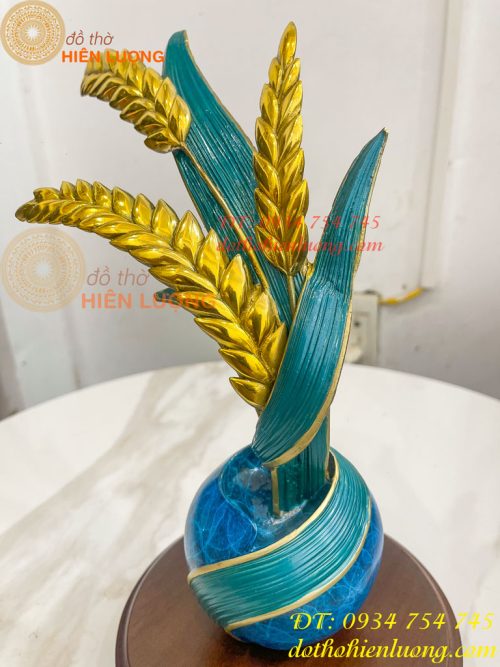 Cây Lúa Bằng Đồng Decor Cao 30cm Để Bàn Trang Trí