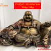 Tượng Di Lặc Dựa Bị Cầm Thỏi Vàng Bằng Đồng