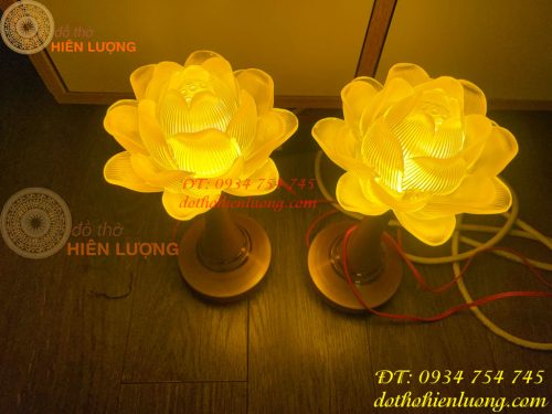 Đèn Lưu Ly Hoa Sen Cao 30cm 1 Bông Bóng Led