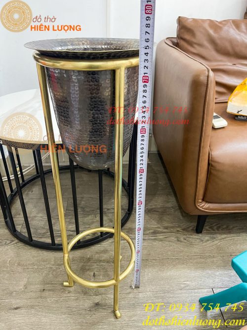 Chậu Cắm Hoa Bằng Đồng Kèm Giá Đỡ