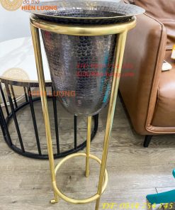 Chậu Cắm Hoa Bằng Đồng Kèm Giá Đỡ