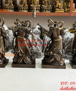 Bộ Tứ Đại Thiên Vương Cao 50cm Bằng Đồng