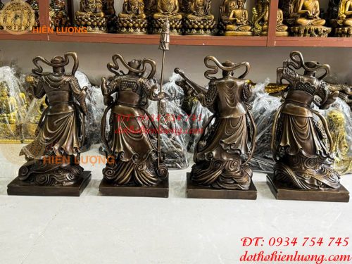 Bộ Tứ Đại Thiên Vương Cao 50cm Bằng Đồng