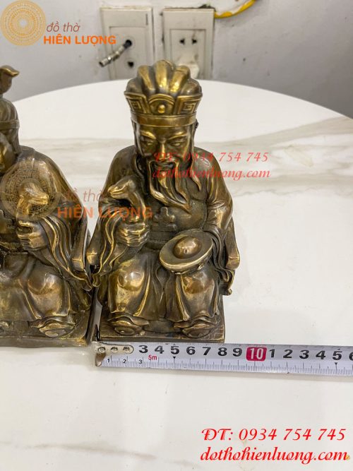Tượng Ông Bà Thổ Công Thổ Mẫu Bằng Đồng Cao 16cm