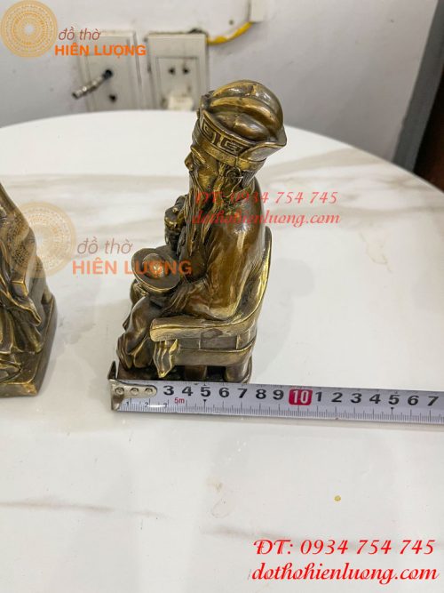 Tượng Ông Bà Thổ Công Thổ Mẫu Bằng Đồng Cao 16cm