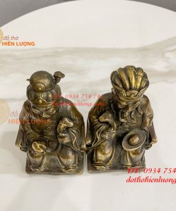 Tượng Ông Bà Thổ Công Thổ Mẫu Bằng Đồng Cao 16cm