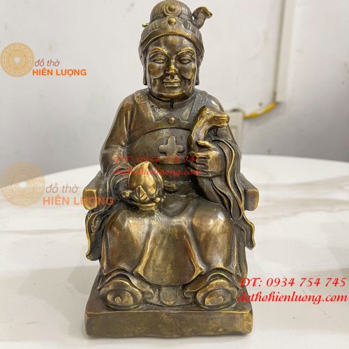 Tượng Ông Bà Thổ Công Thổ Mẫu Bằng Đồng Cao 16cm
