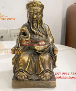 Tượng Ông Bà Thổ Công Thổ Mẫu Bằng Đồng Cao 16cm