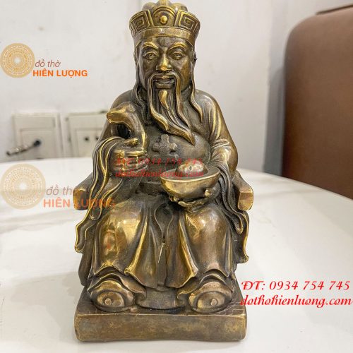Tượng Ông Bà Thổ Công Thổ Mẫu Bằng Đồng Cao 16cm