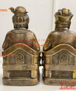 Tượng Ông Bà Thổ Công Thổ Mẫu Bằng Đồng Cao 16cm