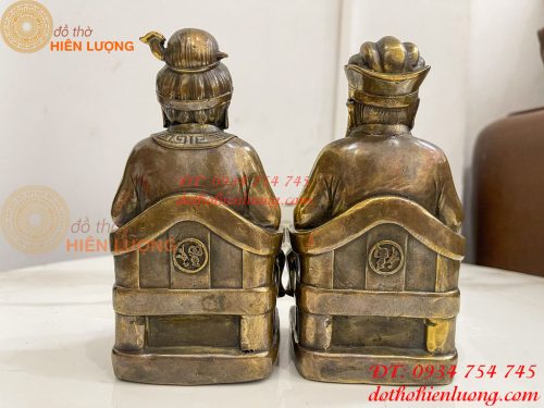 Tượng Ông Bà Thổ Công Thổ Mẫu Bằng Đồng Cao 16cm
