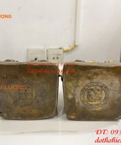 Tượng Ông Bà Thổ Công Thổ Mẫu Bằng Đồng Cao 16cm