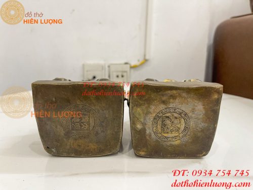 Tượng Ông Bà Thổ Công Thổ Mẫu Bằng Đồng Cao 16cm