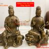 Tượng Văn Thù Phổ Hiền Cao 20cm Bằng Đồng Hun