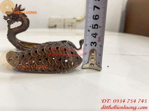 Lư Xông Trầm Long Quy Nắp Mở Bằng Đồng Hun