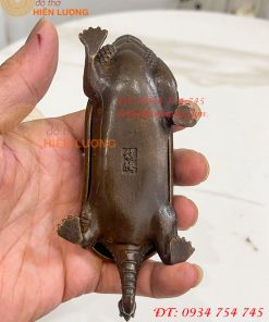Lư Xông Trầm Long Quy Nắp Mở Bằng Đồng Hun