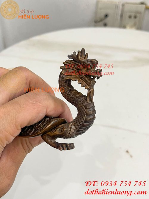 Lư Xông Trầm Long Quy Nắp Mở Bằng Đồng Hun