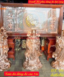 Bộ Tam Đa Đồng Đỏ Cao 1m 3 Ông Phúc Lộc Thọ
