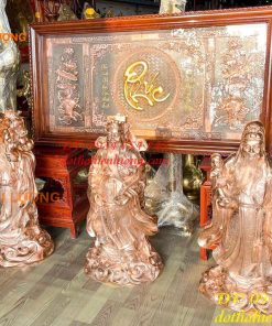 Bộ Tam Đa Đồng Đỏ Cao 1m 3 Ông Phúc Lộc Thọ