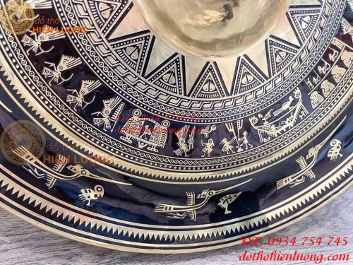 Cồng Chiêng Hoa Văn Trống Đồng ĐK 45cm