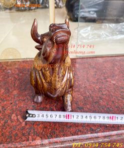 Tượng Trâu Gấm Bằng Đồng Phong Thủy