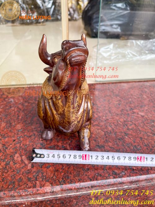 Tượng Trâu Gấm Bằng Đồng Phong Thủy