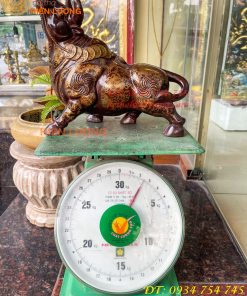 Tượng Trâu Gấm Bằng Đồng Phong Thủy