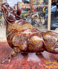 Tượng Trâu Gấm Bằng Đồng Phong Thủy