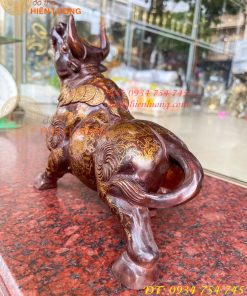 Tượng Trâu Gấm Bằng Đồng Phong Thủy