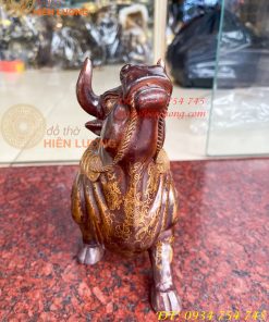 Tượng Trâu Gấm Bằng Đồng Phong Thủy