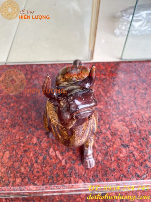 Tượng Trâu Gấm Bằng Đồng Phong Thủy