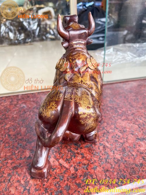 Tượng Trâu Gấm Bằng Đồng Phong Thủy