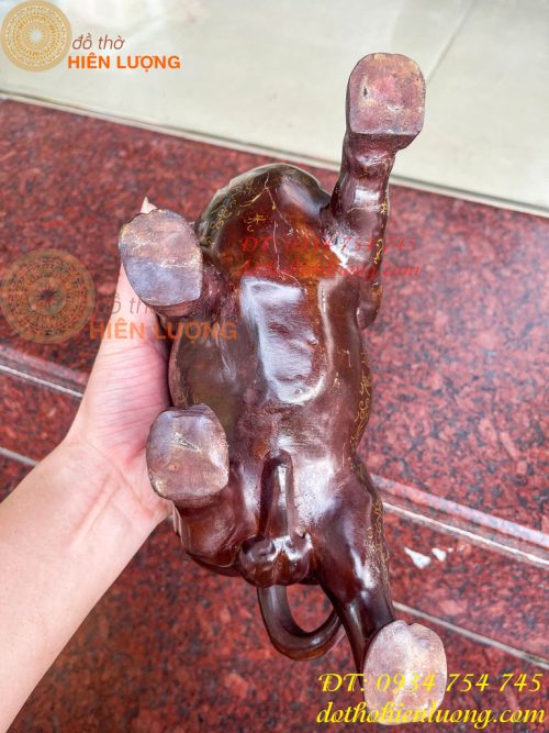 Tượng Trâu Gấm Bằng Đồng Phong Thủy