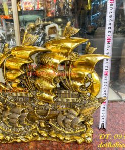 Mô Hình Thuyền Buồm Bằng Đồng Phong Thủy