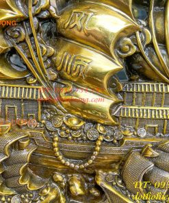 Mô Hình Thuyền Buồm Bằng Đồng Phong Thủy