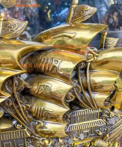 Mô Hình Thuyền Buồm Bằng Đồng Phong Thủy
