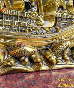Mô Hình Thuyền Buồm Bằng Đồng Phong Thủy