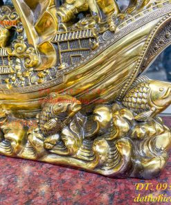 Mô Hình Thuyền Buồm Bằng Đồng Phong Thủy