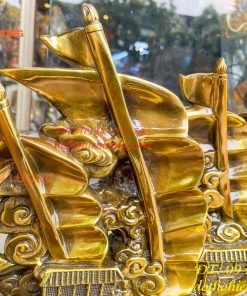 Mô Hình Thuyền Buồm Bằng Đồng Phong Thủy