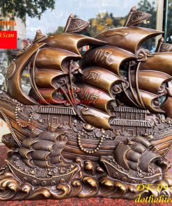 Mô Hình Thuyền Buồm Bằng Đồng Phong Thủy