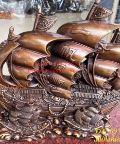 Mô Hình Thuyền Buồm Bằng Đồng Phong Thủy