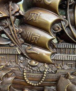 Mô Hình Thuyền Buồm Bằng Đồng Phong Thủy