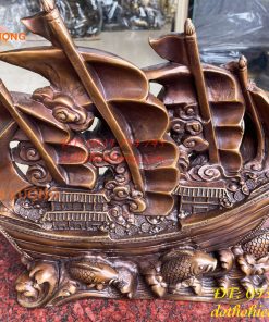 Mô Hình Thuyền Buồm Bằng Đồng Phong Thủy