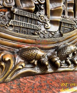 Mô Hình Thuyền Buồm Bằng Đồng Phong Thủy