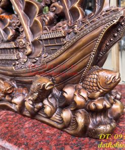 Mô Hình Thuyền Buồm Bằng Đồng Phong Thủy