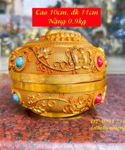 Bình Bát Tụ Bảo Bằng Đồng Hình Phật Thích Ca