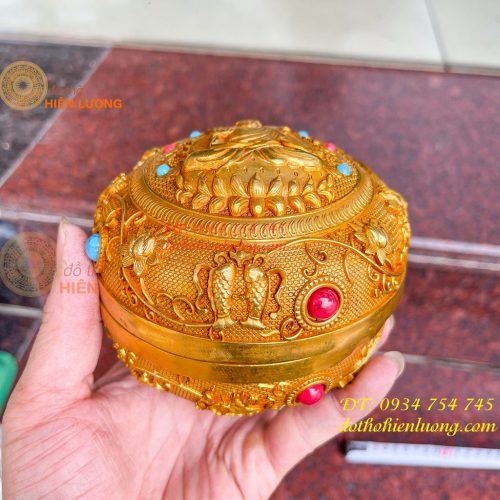 Bình Bát Tụ Bảo Bằng Đồng Hình Phật Thích Ca
